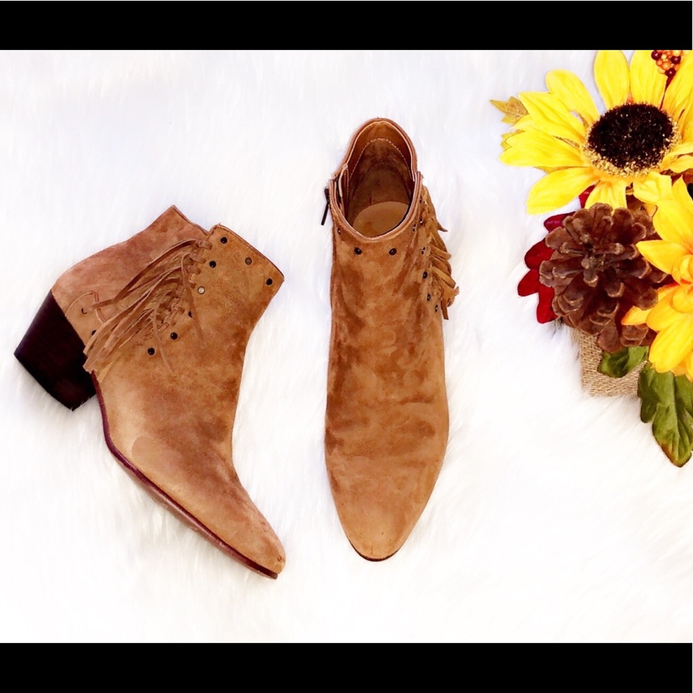 SAM EDELMAN Rudie Studded Fringe Booties - Picture 5 of 8